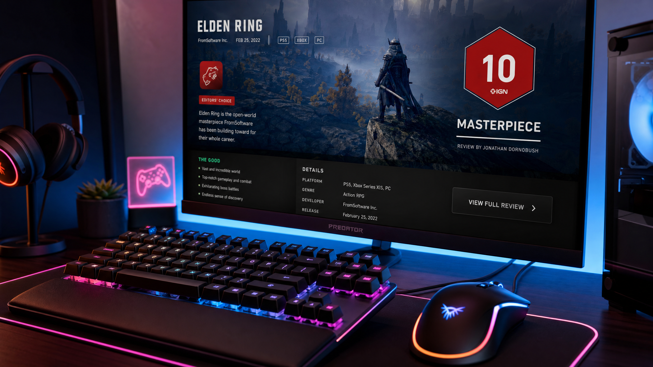 Featured review setup